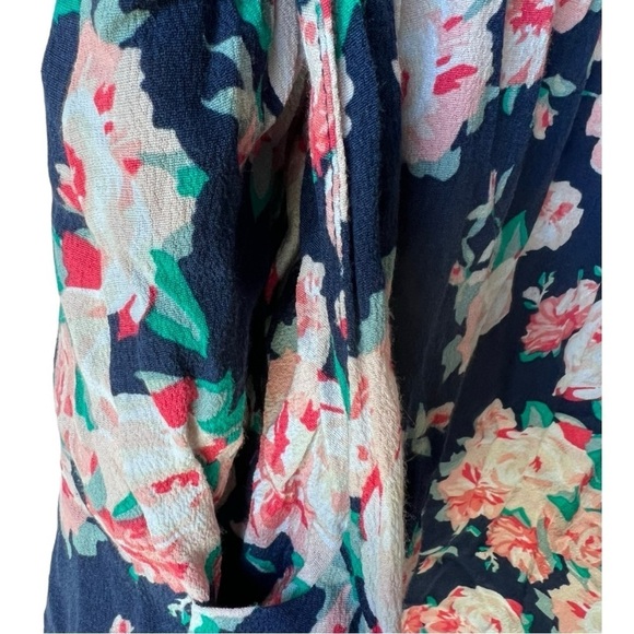 Women's floral midi dress light fabric short sleeve dance casual midi size L. - Picture 3 of 13